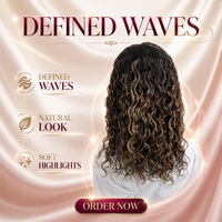 Perruque Lace 360 Frontale en Cheveux Humains Naturels, Balayage Mèches, Double Tirage, Nœuds Pré-Décolorés, Couleur Personnalisable, Bonnet en Dentelle HD 5*5