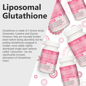 OEM/ODM etkili lipozomal glutatyon diyet takviyesi 60 kapsül 20000MG detoks ve hücre onarım sağlık ürünü - Product Image 6