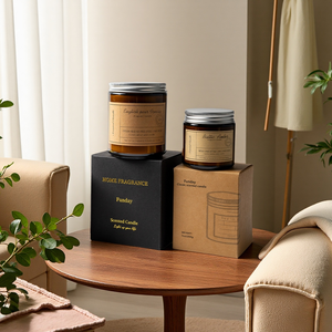 Bougie parfumée naturelle écologique personnalisée pour la cire de bougie de soja d'hôtel avec couvercle bougie aromatique - Product Image 4