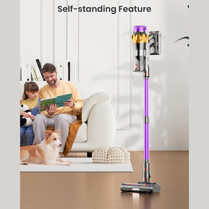 שואב אבק אלחוטי עבור הבית עם סופר יניקה, מקל קל משקל עם 50 דקות ריצה, צבע סגול - Product Image 5