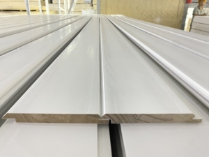 5/8" × 7-11/16" Radiata Pine Shiplap Board Primed White Wall Panel Nickel <b>Gap</b> Ship Lap Board - Product Image 2