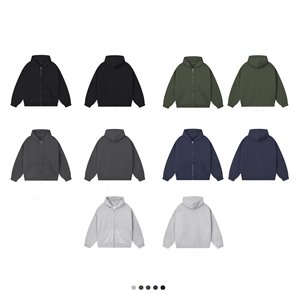 Felpa con Cappuccio Sportiva da Uomo 360 Grammi, Tinta Unita, con Zip, Antirughe, Stampa Digitale, per Giovani - Product Image 4