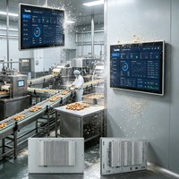 Panel PC Táctil Industrial de 21.5'' Sin Ventilador, Computadora Integrada Todo en Uno, Pantalla Industrial HMI para Monitoreo de Fábrica Inteligente