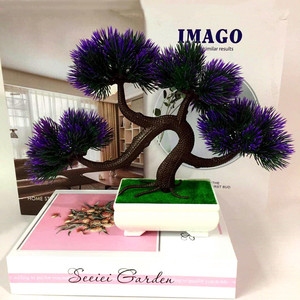 Árbol Bonsái Artificial Qi Xing de 21 cm, Planta Verde de Plástico para Escritorio, Decoración del Hogar, Adorno de Escritorio - Product Image 4