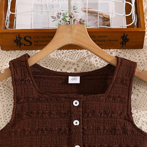 Completo Estivo 2026 per Bambina 8-12 Anni: Abbigliamento Casual Traspirante, Giacca Senza Maniche e Gonna Plissettata in Vita, Stile <span class=keywords><strong>Vacanza</strong></span> Fresco - Product Image 3