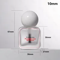 Flacons de vernis à ongles ronds en stock de l'usine source 10ml/15ml/8ml avec bouchon en verre liquide dégradé et pinceau, finition givrée, emballés en boîte