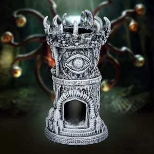 Torre de Dados Gótica Ojo Turco con Corona de Garra, Rodador de Dados de Resina Pintado a Mano para Accesorios de Juegos de Mesa RPG Poliédricos - Product Image 3