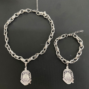 Collier pendentif femme en acier inoxydable de haute qualité Style classique Alpha <span class=keywords><strong>Kappa</strong></span> Delta Zeta IVY pour motif de plante cadeau - Product Image 4