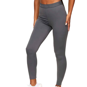 Legging de yoga sans couture Aola pour femme, noir/vert, pantalon décontracté en maille, personnalisé, maxi, en spandex, avec logo gris, antibactérien - Product Image 1