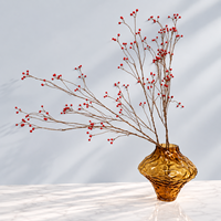 Tige de baies rouges artificielles effet naturel, branche de sureau artificielle pour décoration de mariage, Noël, maison, bureau, sans entretien, vente en gros