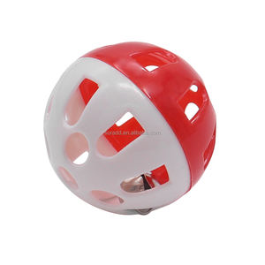 작은 벨이 있는 중공 플라스틱 고양이와 개 장난감 공, 고양이 개 놀이를 위한 팅클 사운드가 있는 다채로운 인터랙티브 펫 볼 장난감 - Product Image 4