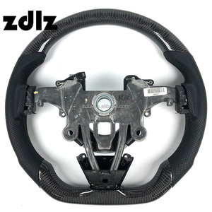 Volante de Fibra de Carbono y Cuero Perforado Negro Personalizado para Cadillac CTS CTSV CT4 CT5 ATS <span class=keywords><strong>ATSV</strong></span> - Product Image 6