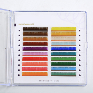 Extension per ciglia di colore Super morbido ciglia 3D venditore all'ingrosso di seta OEM colorato facile extension per ciglia - Product Image 3