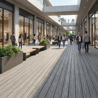 Revêtement de sol WPC imperméable personnalisé pour extérieur, planches rigides WPC avec couche d'usure AC3, revêtement de sol WPC résidentiel pour jardin