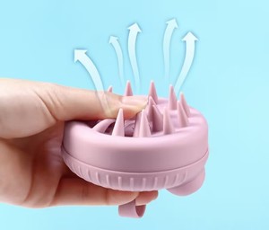 Shampoo <b>Brush</b> and Bath <b>Brush</b> with Soft Silicone Dual-use for Dry and Wet and Easy to Clean - Product Image 4