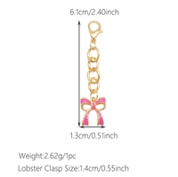 Porte-clés mousqueton en acier inoxydable UV avec pendentif goutte d'huile pour sacs, chaussures, chapeaux - Décoration DIY style coréen Instagram