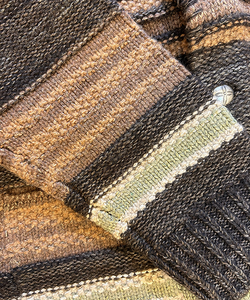 Cárdigan Transpirable de Punto a Rayas de Estilo Retro, 100% Lana - Product Image 3