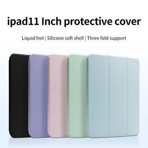 <span class=keywords><strong>Coque</strong></span> arrière en PU souple à trois volets violets pour <span class=keywords><strong>iPad</strong></span> Pro 11 [1ère génération] étui de protection en PU dur intelligent pour A1980 A1934 A2013 - Product Image 6