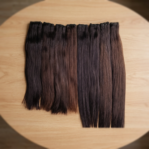 Venta al por mayor 100% paquetes de cabello humano virgen sedoso recto máquina sin procesar doble trama HD encaje pelucas y extensiones de cabello con cinta - Product Image 2