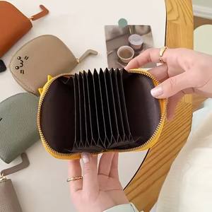 Portefeuille en forme de chat de dessin animé pour femmes, porte-cartes multi-fentes, porte-monnaie mignon en Faux cuir, porte-carte d'identité créatif - Product Image 3