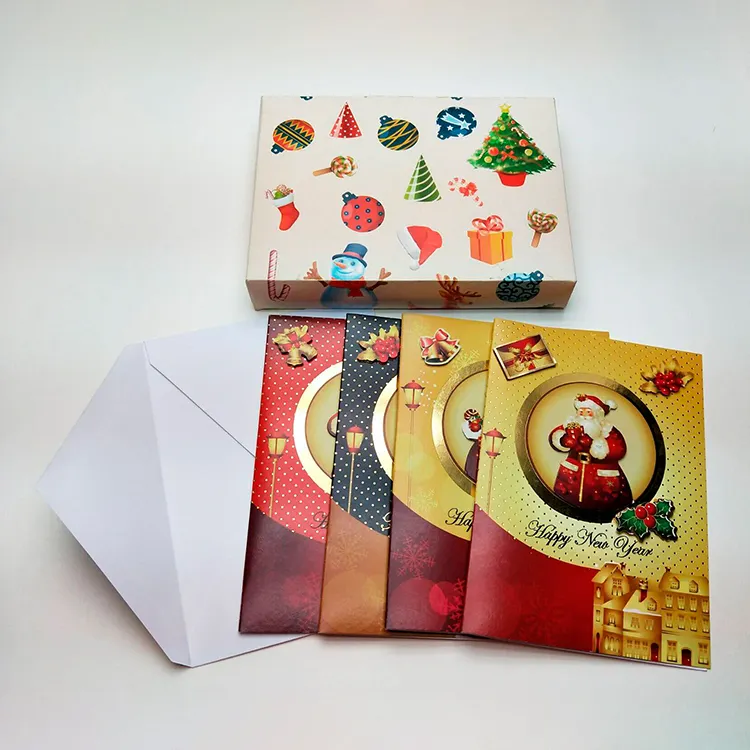 Diy Paper Craft Card Kits und Umschläge mit verschiedenen 3D Weihnachts ferien Element Aufkleber