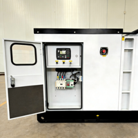 Groupe électrogène diesel insonorisé 25-60KVA 400V triphasé, fréquence stable, absorption des chocs, industriel, de secours, démarrage automatique ATS