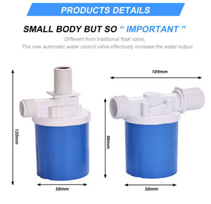 Mini robinet de remplissage flottant en plastique, bricolage, pas cher, vanne de contrôle du niveau de l'eau automatique, tour de réservoir, valve à bille flottante, 2 pouces - Product Image 3