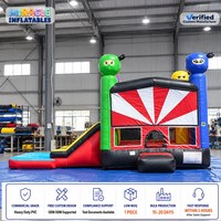Structure gonflable commerciale Ninja avec souffleur, combo PVC de 26 pieds pour entreprise de location