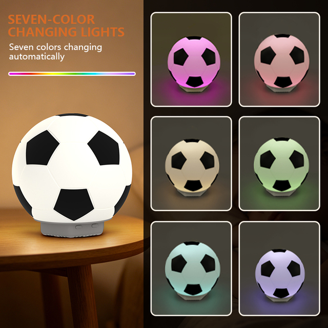 China Shenzhen Idea Light Portable 3IN1 Bed Side Rgb Cute Silicone Bedside Decorative Football Pat Lamp