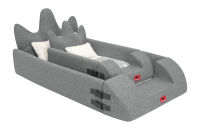 Lit pour chat de conception exclusive, de haute qualité, moderne, toutes saisons, avec coussin et couverture en mousse à mémoire de forme, housse amovible