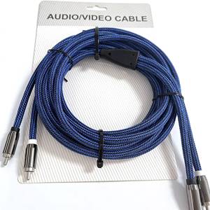 สาย 4RCA ชายต่อชาย พร้อมขั้วต่อโลหะ แบบถัก ทองแดงทั้งเส้น ป้องกันสัญญาณรบกวนอย่างสมบูรณ์ ใช้สำหรับเครื่องขยายเสียง ซับวูฟเฟอร์ สายเครื่องเสียงรถยนต์ - Product Image 2