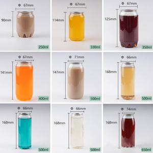 Bouteilles de soda transparentes en plastique LINKOR style classique 500 ml, personnalisables et durables, avec couvercles faciles à ouvrir pour bar et <span class=keywords><strong>bière</strong></span> – Vente chaude - Product Image 3