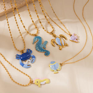 Collana pendente in acciaio inossidabile 18K, - Product Image 2