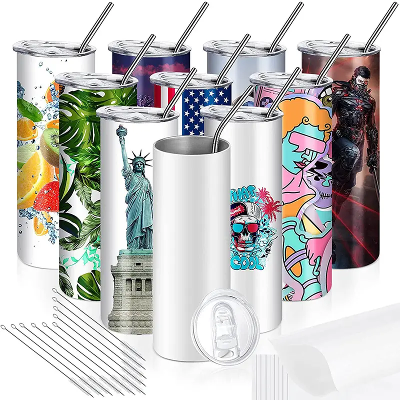 Tazas Reutilizables de Doble Pared para Beber, Vaso de Sublimación para Coche, Tazas Ajustadas Personalizadas para Regalo de Navidad