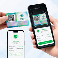 Étiquettes adhésives de sécurité anti-contrefaçon avec code QR dynamique personnalisé pour l'emballage de parfums, shampooings et lotions, logo personnalisé