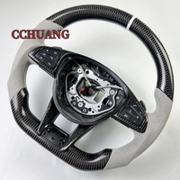Accessoires Intérieurs de Voiture Personnalisés Volant en Fibre de Carbone Alcantara Mercedes AMG W204 W205 C63 AMG C43 2015-2018