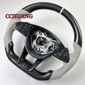 Accesorios Interiores Personalizados para Coche <span class=keywords><strong>Volante</strong></span> de Fibra de Carbono y Alcántara para Mercedes <span class=keywords><strong>AMG</strong></span> W204 W205 C63AMG C43 2015-2018 - Product Image 2