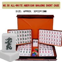 Ensemble de 166 tuiles de mahjong américaines en mélamine, portables, pour un jeu familial de haute qualité