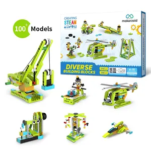 Makerzoid Diverse STEM Building Blocks 100+ Models in 1 Educational Toys for Boys and Girls Age 4+ Brick Toys