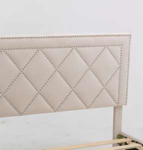 ชุดห้องนอนขนาดคิงไซส์เฟอร์นิเจอร์บ้านทันสมัยแผงเตียงไม้ขนาดควีนไซส์พร้อมกระดุมหัวเตียงกระจุกหัวเตียงขนาดควีนไซส์ - Product Image 3