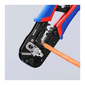 KNIPEX 97 51 13 SB Alicates de crimpado para enchufes occidentales RJ45 con empuñaduras multicomponente bruñidas 190 mm - Product Image 4