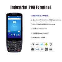 Terminal Móvil Industrial PDA Resistente y Económico con Android 13.0, Lector de Códigos de Barras 2D y QR, 4G, Wifi, BT, GPS, en Stock