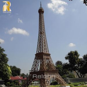 Escultura de Torre <span class=keywords><strong>Eiffel</strong></span> de acero inoxidable de tamaño personalizado de alta calidad RELONG para decoración de ciudades al aire libre - Product Image 3