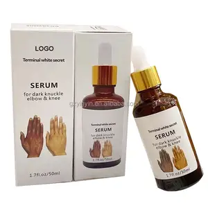 Label pribadi Esens pemutih berkilau 50ml kulit Terbaik 7 hari buku jari tangan penghapus pemutih Serum penghilang buku jari gelap