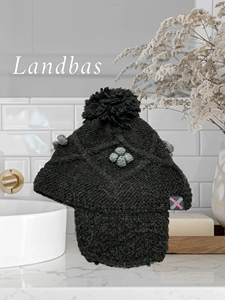 หมวกไหมพรมถักแบบสปอร์ต LANDBAS ขายส่งออนไลน์ ขนาด 56-58 ซม. ลายถักเรียบและลายเคเบิ้ล พร้อมพู่ POM POM สำหรับผู้ใหญ่ ใส่เล่นสกีในฤดูหนาว - Product Image 6