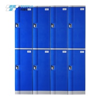 Casiers modernes en plastique ABS les plus populaires, 2 portes, pour salle de sport, usage commercial, couleur marine, rangement de vêtements, TOPPLA T-382L, démontables