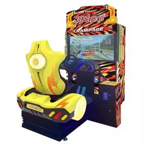Máquina de Juego Arcade de Carreras Operada con Monedas para Interiores, Construcción Metálica, Interfaz en Inglés - Simulador de Conducción en Pista de Velocidad para Interiores - Product Image 1