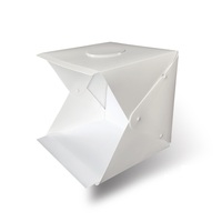 Studio fotografi lipat portabel 20cm 30cm 40cm, kotak lampu LED & tenda pemotretan dengan latar belakang hitam/putih