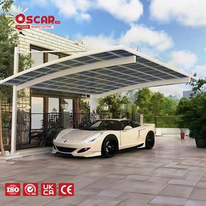หลังคาโพลีคาร์บอเนตสำเร็จรูปทรงแคนทิลีเวอร์สำหรับจอด<span class=keywords><strong>รถ</strong></span>ในสวนหลังบ้านและลานจอด<span class=keywords><strong>รถ</strong></span> เหมาะสำหรับตั้งแคมป์  โครงสร้างอลูมิเนียมอย่างดี - Product Image 1