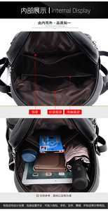 Sac à dos de haute qualité pour femmes, sac de voyage antivol, sac à dos de luxe, sac à bandoulière décontracté, sac d'école pour adolescentes, filles - Product Image 6